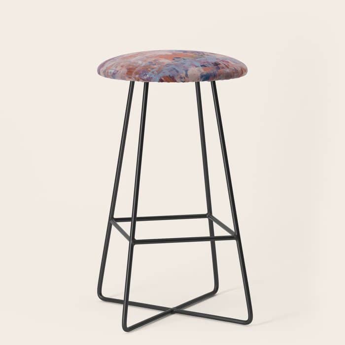 Mirage [3]: A Pretty, Vibrant Mixed-Media Piece By Alyssa Hamilton Art Stool