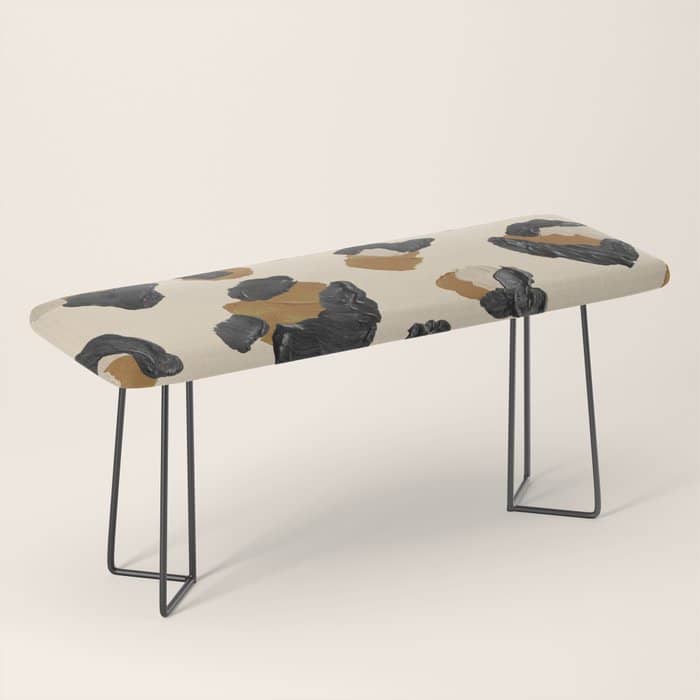 Leopard Print Neutral Gold Light Palette Bench
