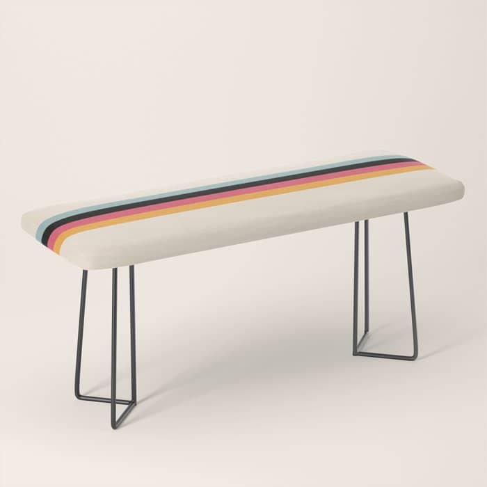 Ishtar - Classic Retro Summer Stripes Bench