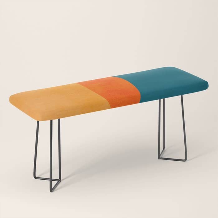 Mid Century Eclipse / Abstract Geometric Bench