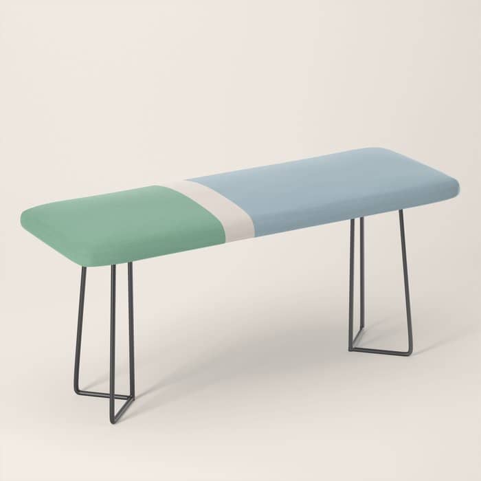 Juniper Color Block Blue And Green Bench