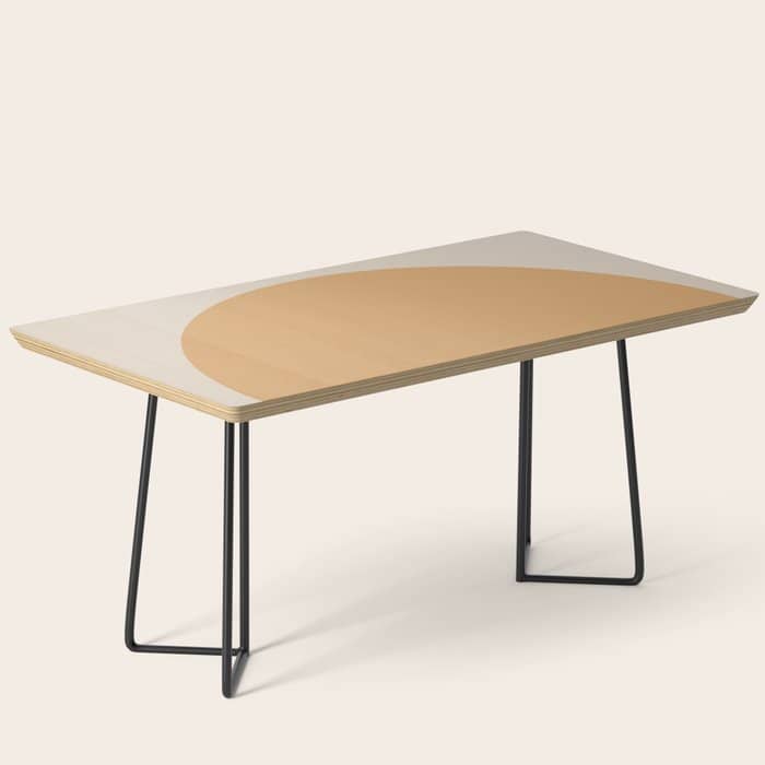 Minimal Retro Sunset - Earthy Neutral Coffee Table