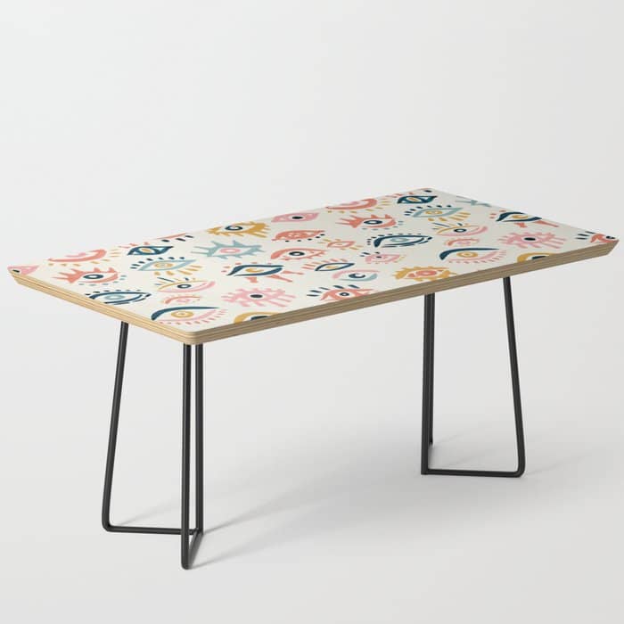 Mystic Eyes Primary Palette Coffee Table