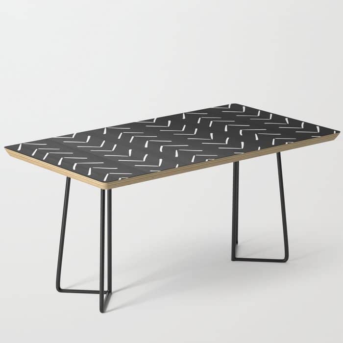 Boho Big Arrows In Black And White Coffee Table