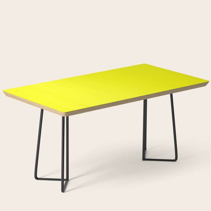 Bright Fluorescent Yellow Neon Coffee Table