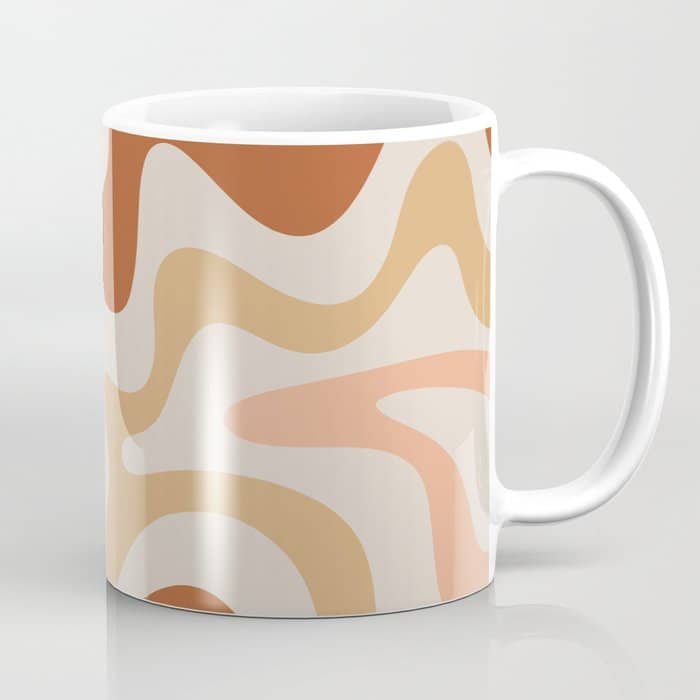 Liquid Swirl Abstract In Earth Tones Coffee Mug