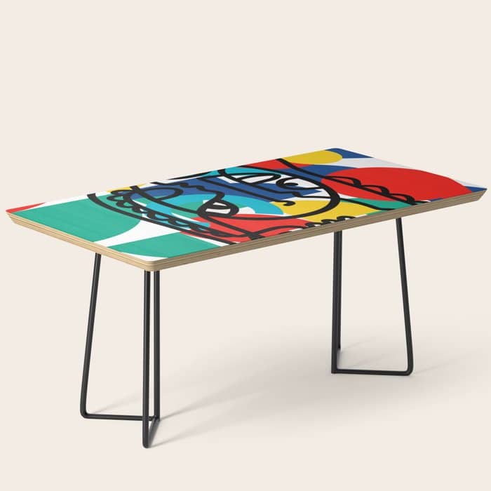 The Bauhaus Mondrian Graffiti Boy Art Coffee Table
