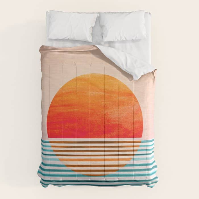 Minimalist Sunset Iii / Abstract Landscape Comforter