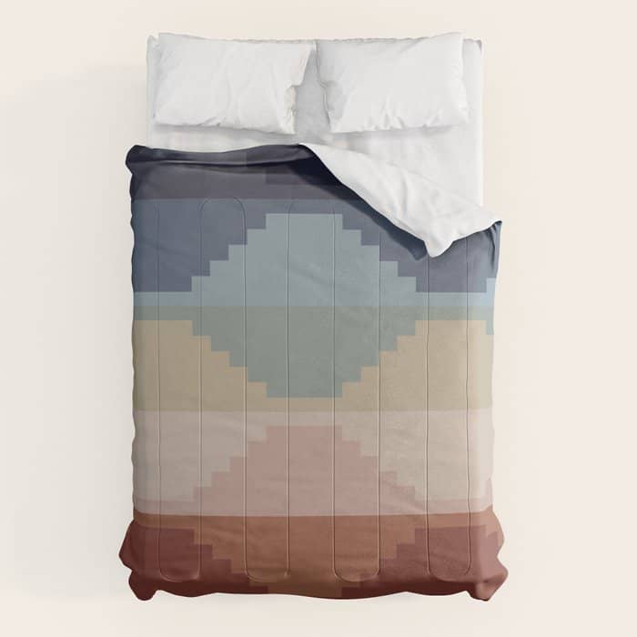 Geometric Aztec Pyramid Pattern Iii Comforter