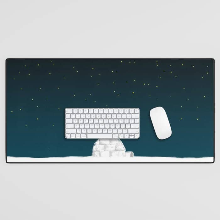 Star Gazing - Penguin'S Dream Of Flying Desk Mat