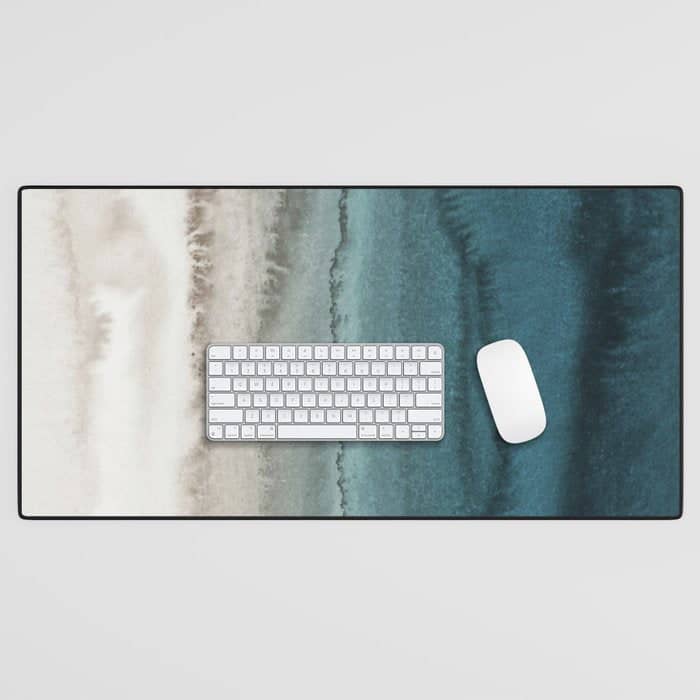 Within The Tides - Crashing Waves Teal Desk Mat