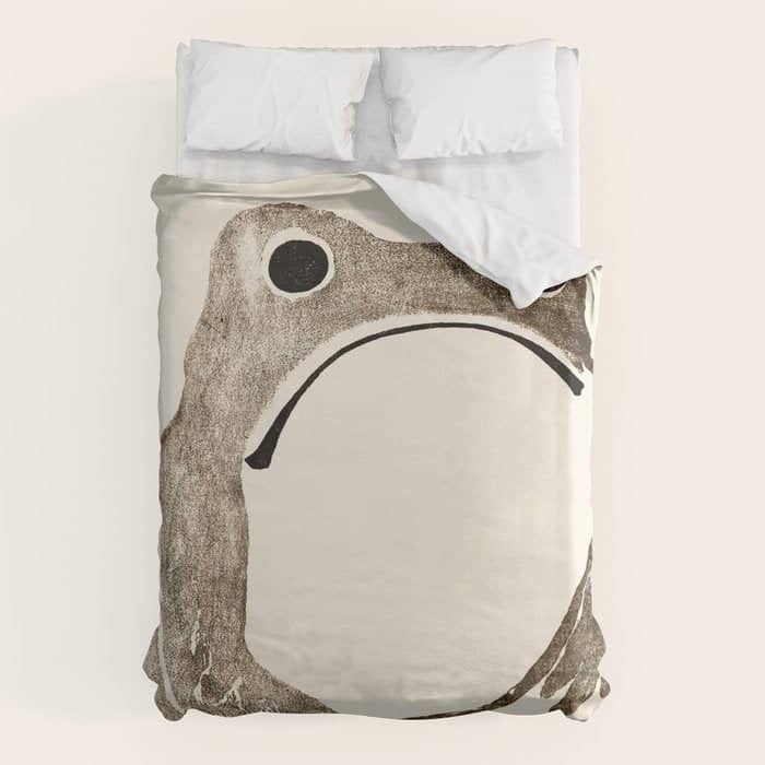 Unimpressed Frog Meika Gafu By Matsumoto Hoji 1814 - Frog Duvet Cover