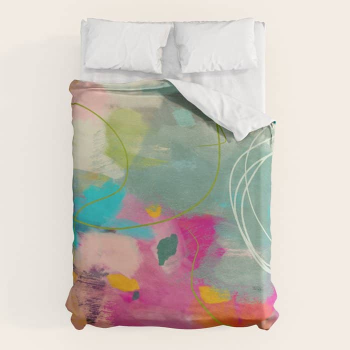 Mixed Abstract Brush Color Study Art 1 Duvet Cover