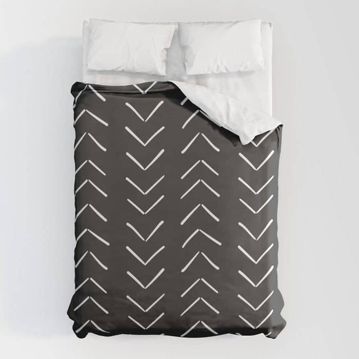 Boho Big Arrows In Black And White Duvet Cover