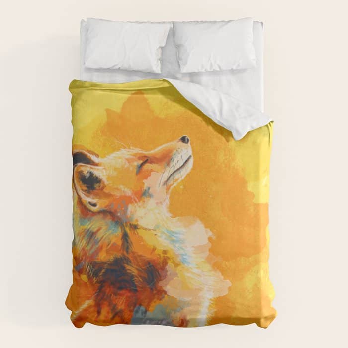 Blissful Light - Fox Portrait Duvet Cover