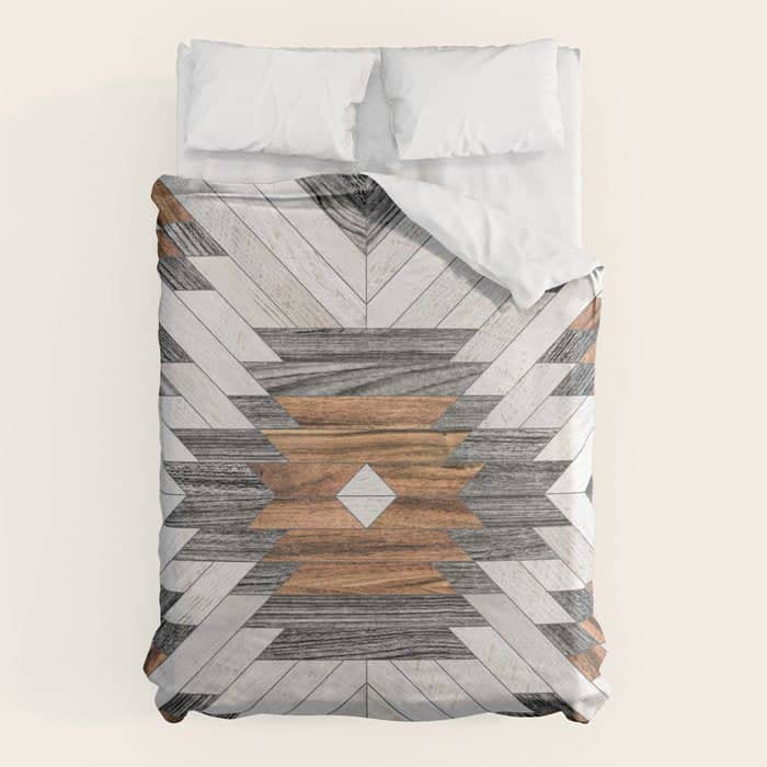 Urban Tribal Pattern No.8 - Aztec - Wood Duvet Cover