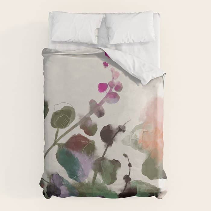 Floral Abstract Summer Autumn Duvet Cover