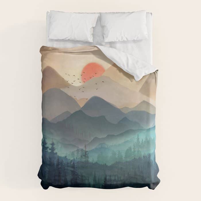 Wilderness Becomes Alive At Night Duvet Cover