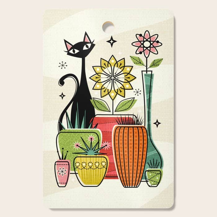 Plants, Pots, And A Pussycat ©Studioxtine Cutting Board
