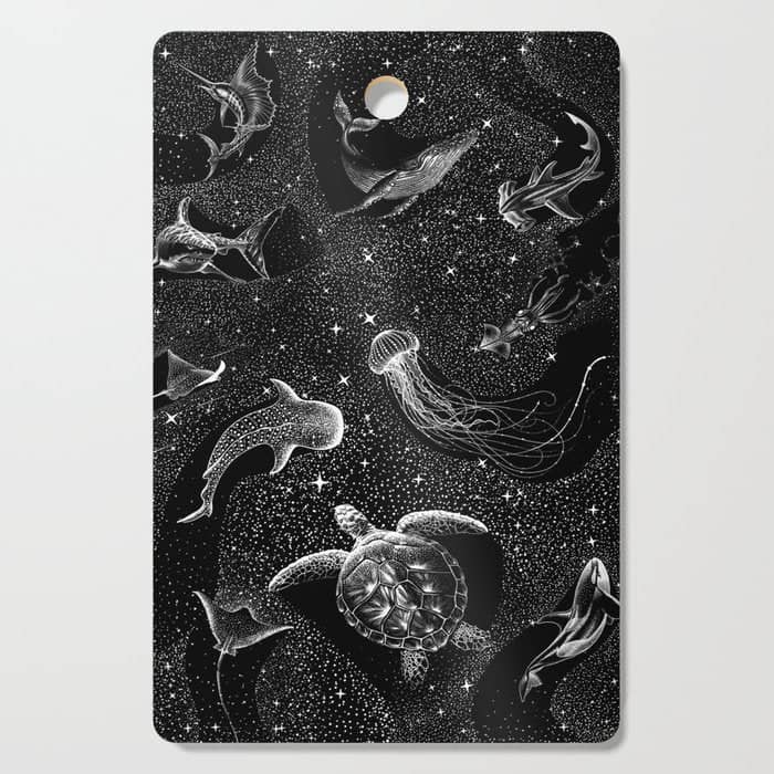 Cosmic Ocean (Black Version) Cutting Board