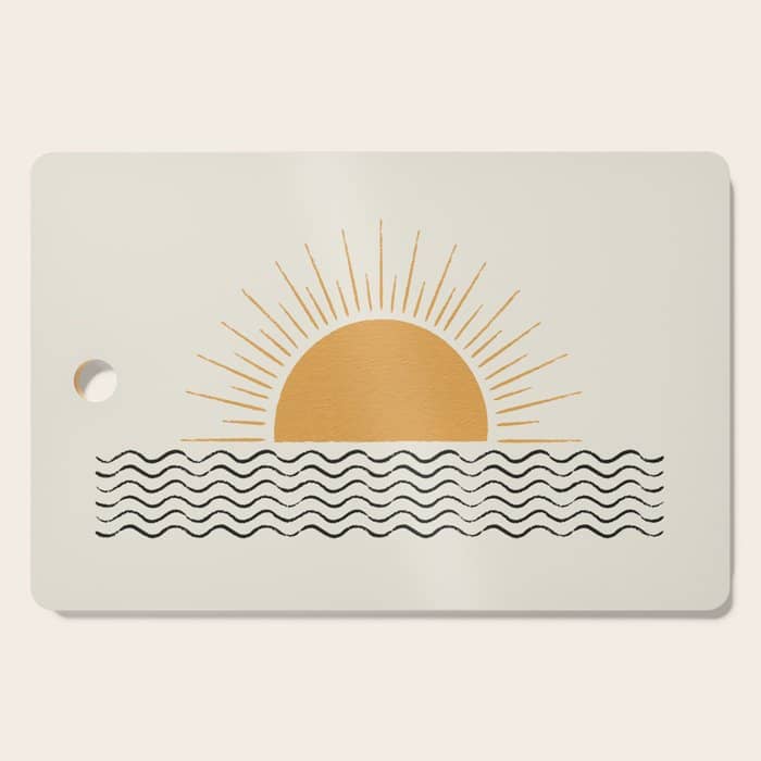 Sunrise Ocean -  Mid Century Modern Style Cutting Board