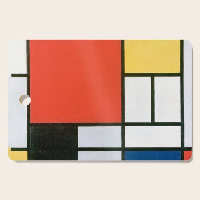 Piet Mondrian, Composition In Red, Yellow, Blue And Black Cutting Board