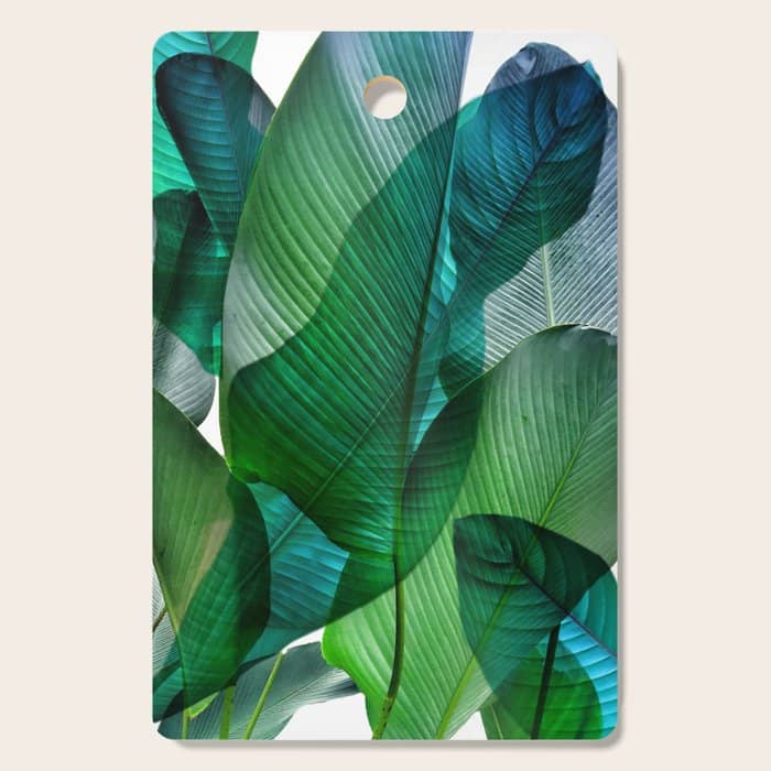 Palm Leaf Jungle Bali Banana Palm Frond Greens Cutting Board