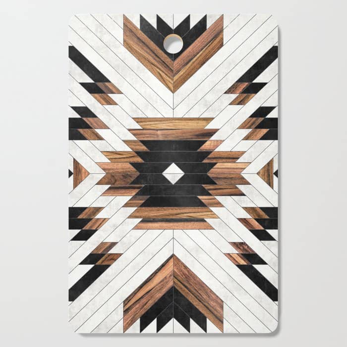 Urban Tribal Pattern No.5 - Aztec - Concrete And Wood Cutting Board