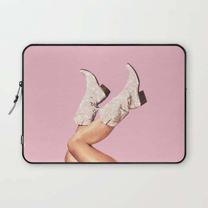 These Boots - Glitter Pink Laptop Sleeve