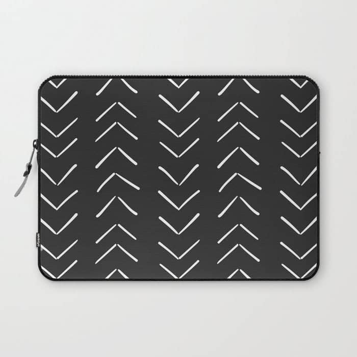 Boho Big Arrows In Black And White Laptop Sleeve