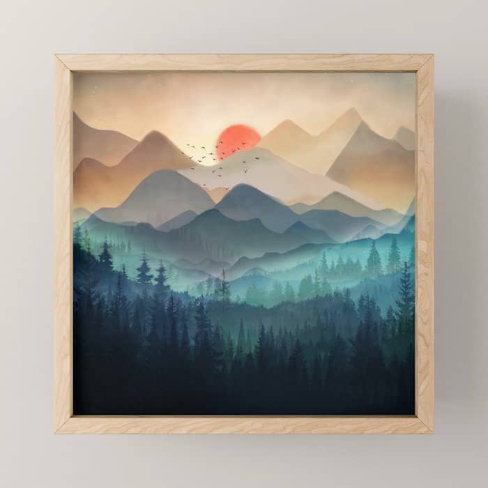 Wilderness Becomes Alive At Night Mini Art Print