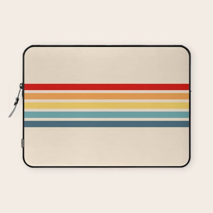 Takaakira - Classic Rainbow Retro Stripes Laptop Sleeve