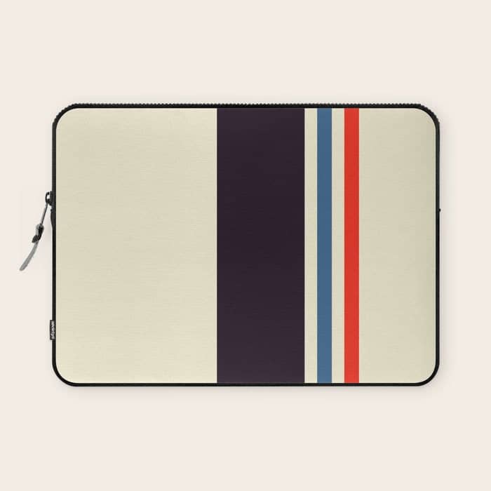 Classic Minimal Racing Car Retro Stripes - Furaribi Laptop Sleeve