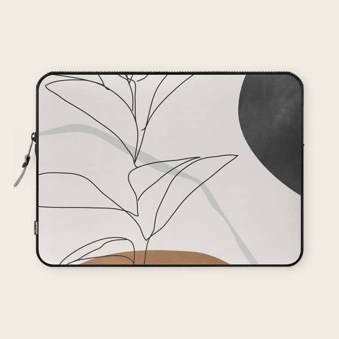 Abstract Art Minimal Plant Laptop Sleeve
