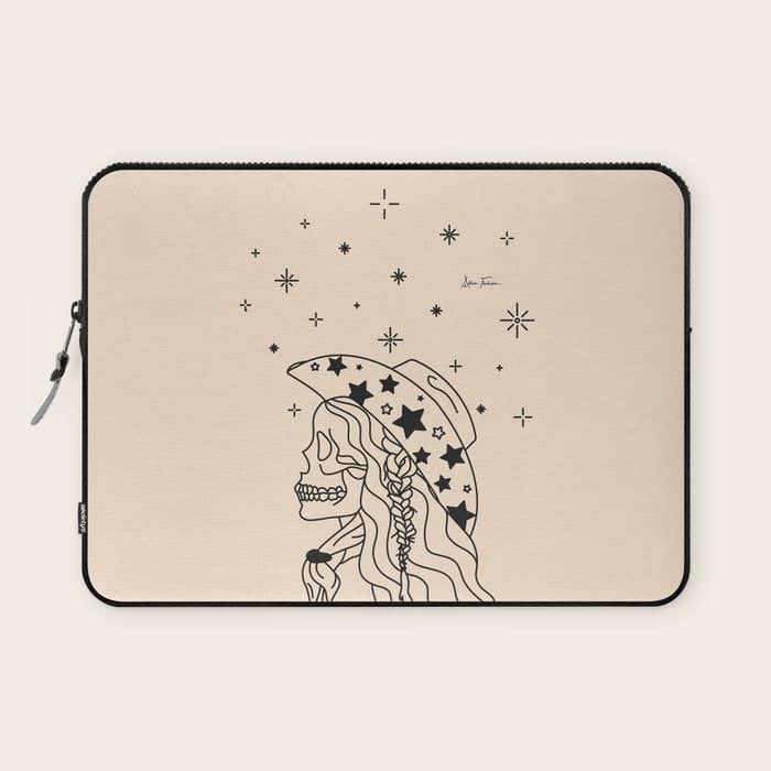 Love Or Die Tryin - Rhinestone Cowgirl Black & Cream Laptop Sleeve
