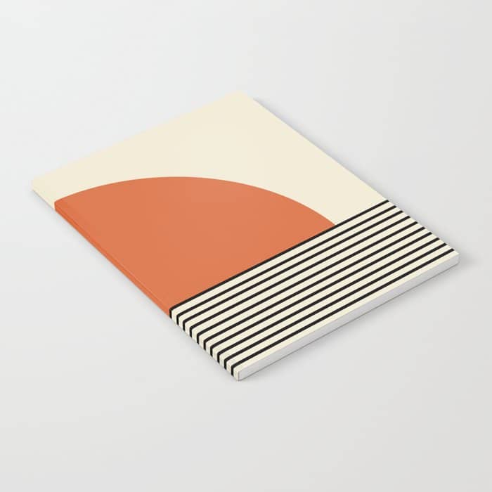 Sunrise Sunset I - Orange Black Notebook