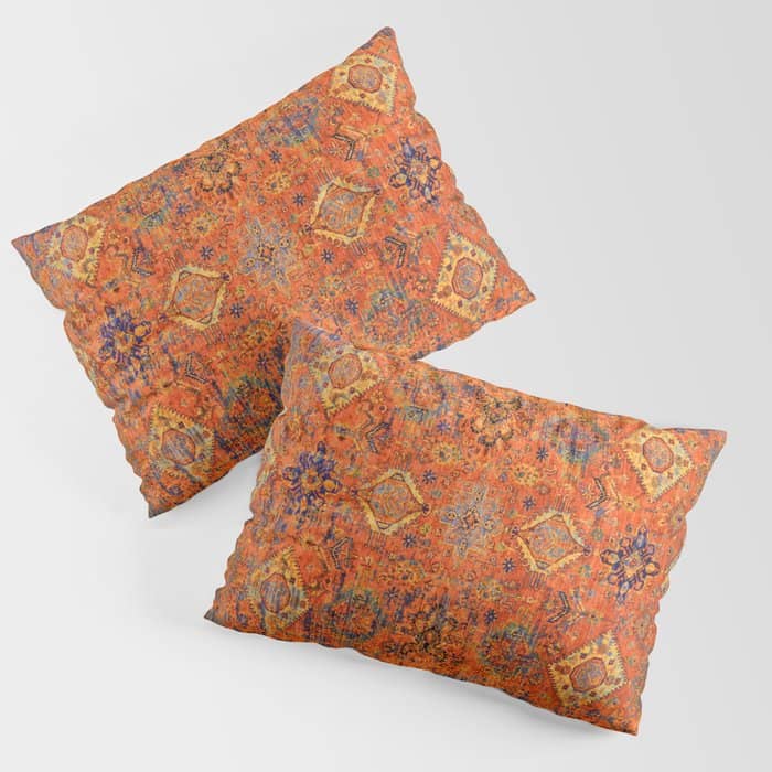 Oriental Vitange Moroccan Rug Design Pillow Sham