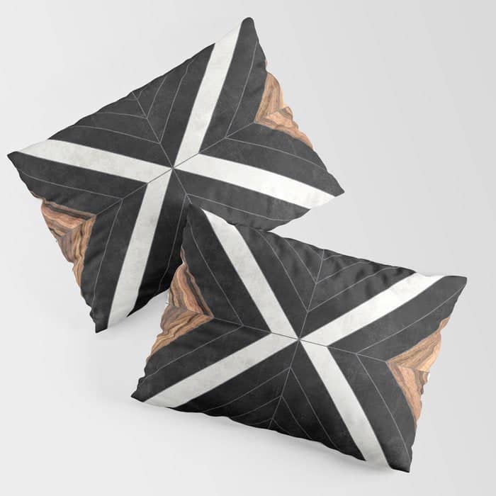 Urban Tribal Pattern No.1 - Concrete And Wood Pillow Sham