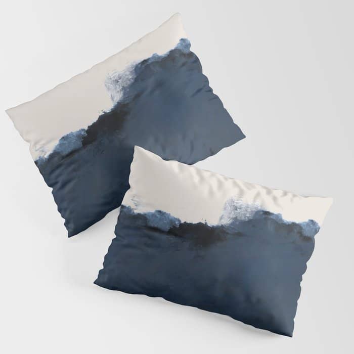 Abstract, Blue, Beige, Indigo Pillow Sham