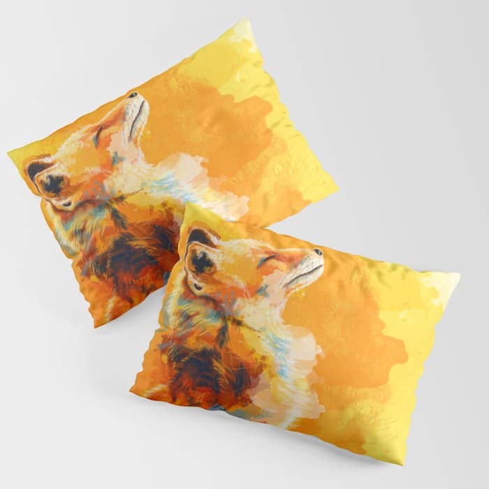Blissful Light - Fox Portrait Pillow Sham