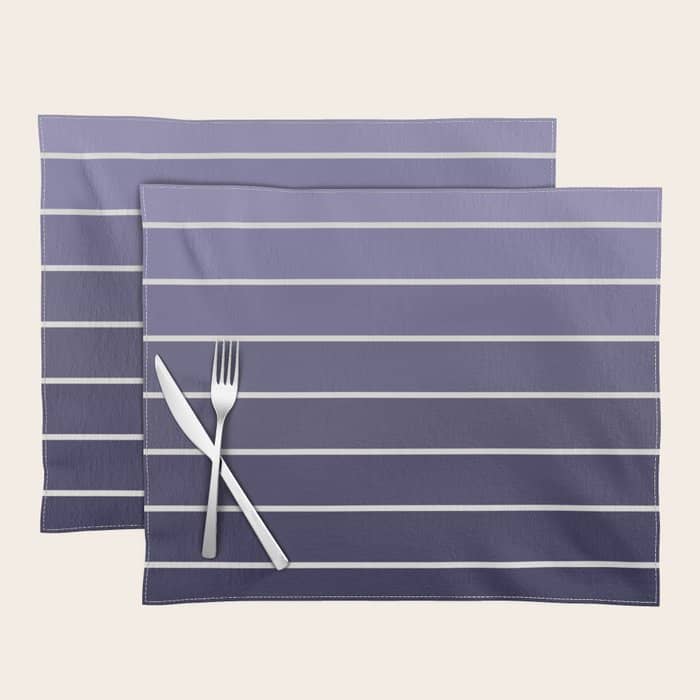 Gradient Arch Xi Lavender Dusk Mid Century Modern Rainbow Placemat