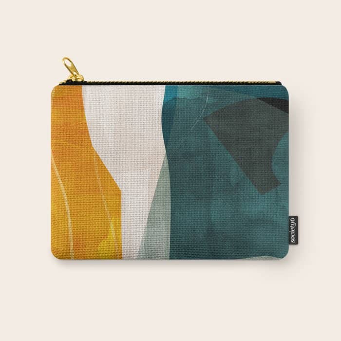 Mid Century Shapes Abstract Painting 3 Carry All Pouch