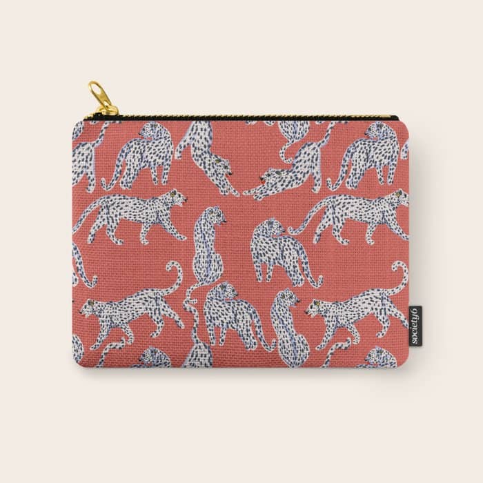 Fashionable White Leopards  Carry All Pouch