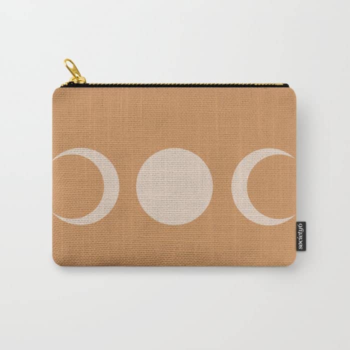 Moon Shapes Minimalism - Desert Sand Carry All Pouch