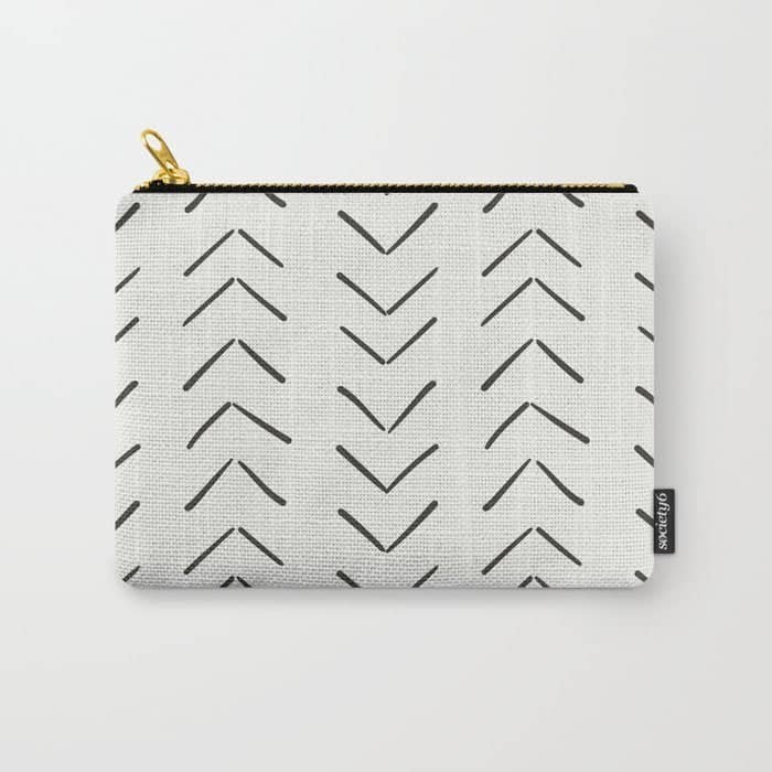 Boho Big Arrows In Cream Carry All Pouch