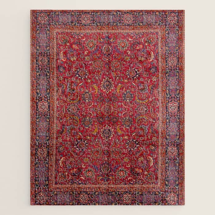 Antique Persian Rug Dark Wine Red Mashad Jigsaw Puzzle