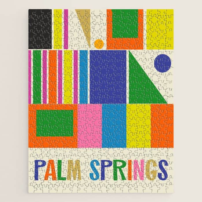 Modtastic Palm Springs Colorful Mid Century Modern Abstract Geometric Jigsaw Puzzle