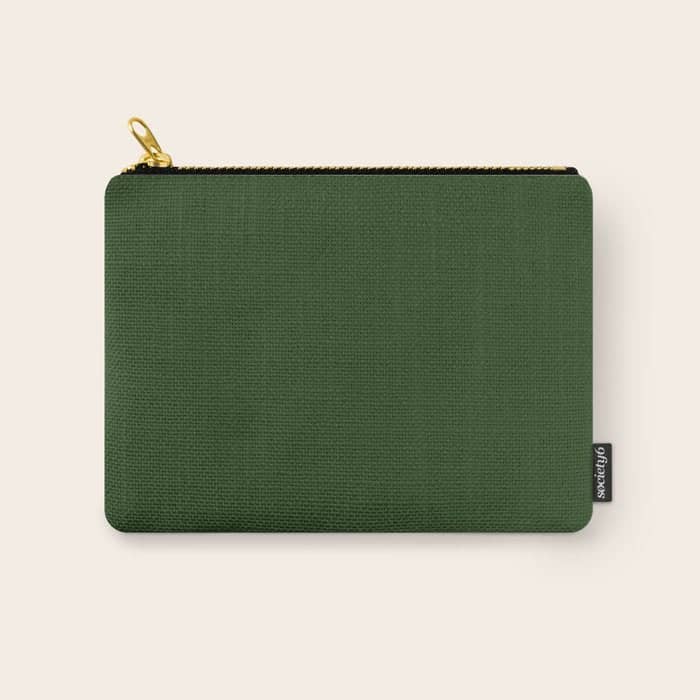 Solid Dark Forest Green Simple Solid Color All Over Print Carry All Pouch