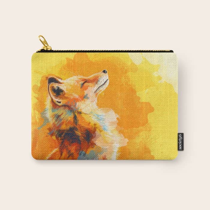 Blissful Light - Fox Portrait Carry All Pouch