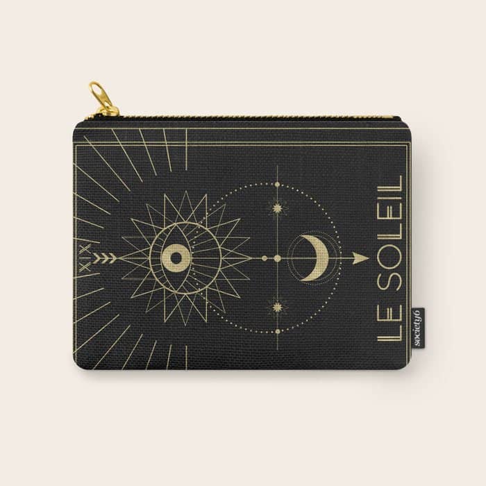 Le Soleil Or The Sun Tarot Carry All Pouch